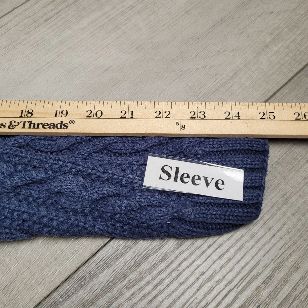 Vintage River Trader Sweater Mens L Linen Blend Fisherman‎ Chunky Cable 90's Y2K